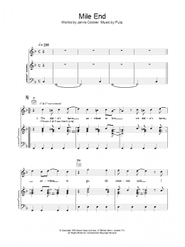 page one of Mile End (Piano, Vocal & Guitar Chords)