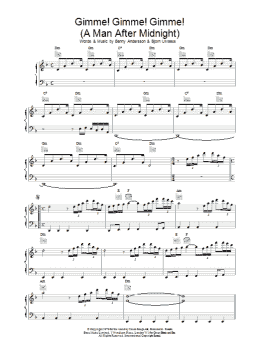 page one of Gimme! Gimme! Gimme! (A Man After Midnight) (Piano, Vocal & Guitar Chords)