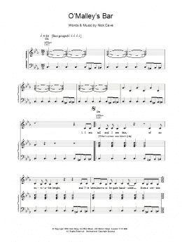 page one of O'Malley's Bar (Piano, Vocal & Guitar Chords)