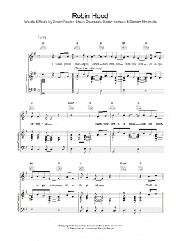 page one of Robin Hood (Piano, Vocal & Guitar Chords)