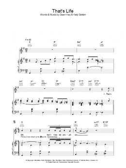 page one of That's Life (Piano, Vocal & Guitar Chords (Right-Hand Melody))