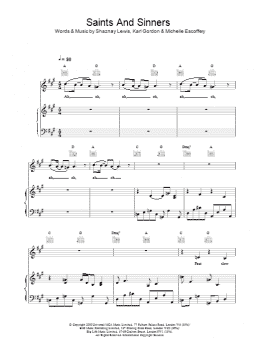 page one of Saints And Sinners (Piano, Vocal & Guitar Chords)