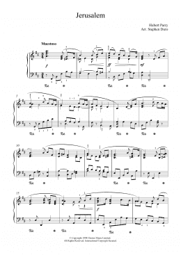 page one of Jerusalem (Piano Solo)