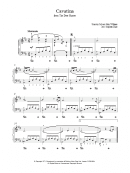 page one of Cavatina (from The Deer Hunter) (Piano Solo)