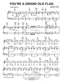 page one of You're A Grand Old Flag (Piano, Vocal & Guitar Chords (Right-Hand Melody))