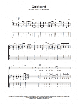 page one of Quicksand (Guitar Tab)
