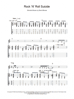 page one of Rock 'N' Roll Suicide (Guitar Tab)