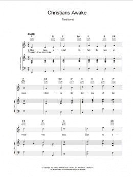page one of Christians Awake (Piano, Vocal & Guitar Chords)