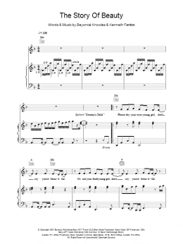 page one of The Story Of Beauty (Piano, Vocal & Guitar Chords)