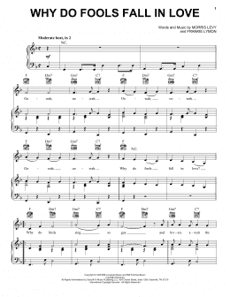 page one of Why Do Fools Fall In Love (Piano, Vocal & Guitar Chords (Right-Hand Melody))