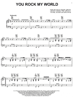 page one of You Rock My World (Piano, Vocal & Guitar Chords (Right-Hand Melody))