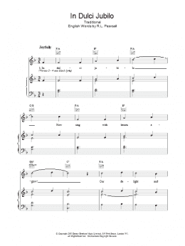 page one of In Dulce Jubilo (Piano, Vocal & Guitar Chords (Right-Hand Melody))