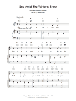 page one of See Amid The Winter's Snow (Piano, Vocal & Guitar Chords)