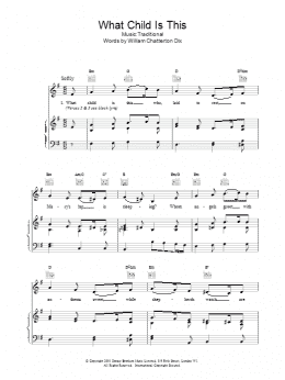 page one of What Child Is This? (Piano, Vocal & Guitar Chords)