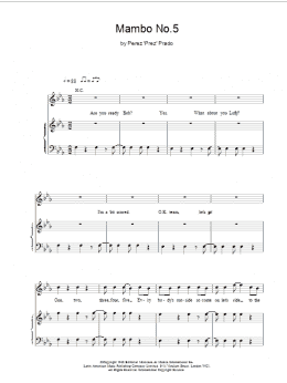 page one of Mambo No. 5 (A Little Bit Of...) (Piano, Vocal & Guitar Chords)