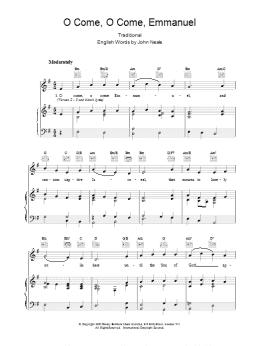 page one of O Come, O Come Emmanuel (Piano, Vocal & Guitar Chords)