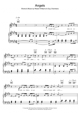 page one of Angels (Piano, Vocal & Guitar Chords (Right-Hand Melody))