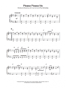 page one of Please Please Me (Piano Solo)