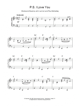 page one of P.S. I Love You (Piano Solo)