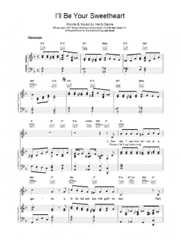 page one of I'll Be Your Sweetheart (Piano, Vocal & Guitar Chords)