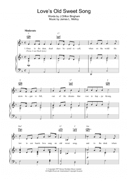 page one of Love's Old Sweet Song (Piano, Vocal & Guitar Chords)