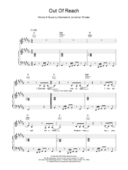 page one of Out Of Reach (Piano, Vocal & Guitar Chords)