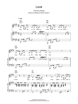 page one of Love (Piano, Vocal & Guitar Chords)