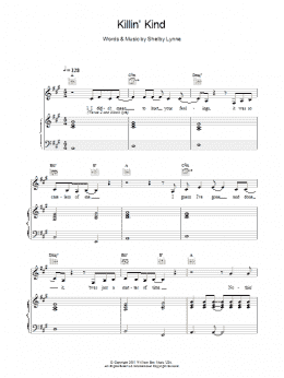 page one of Killin' Kind (Piano, Vocal & Guitar Chords)