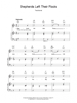 page one of Shepherds Left Their Flocks (Piano, Vocal & Guitar Chords)