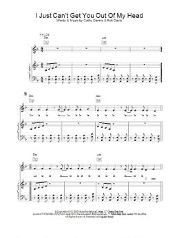 page one of I Just Can't Get You Out Of My Head (Piano, Vocal & Guitar Chords)