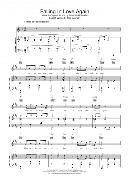 page one of Falling In Love Again (Piano, Vocal & Guitar Chords)