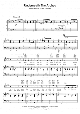 page one of Underneath The Arches (Piano, Vocal & Guitar Chords)