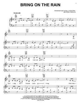 page one of Bring On The Rain (Piano, Vocal & Guitar Chords (Right-Hand Melody))
