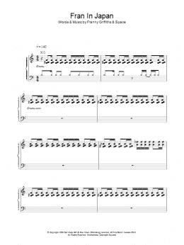 page one of Fran In Japan (Piano, Vocal & Guitar Chords)