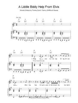 page one of A Liddle Biddy Help From Elvis (Piano, Vocal & Guitar Chords)