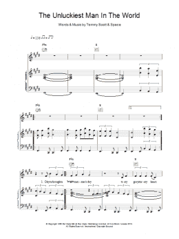 page one of The Unluckiest Man In The World (Piano, Vocal & Guitar Chords)