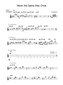 page one of Never The Same Way Once (Tenor Sax Solo)