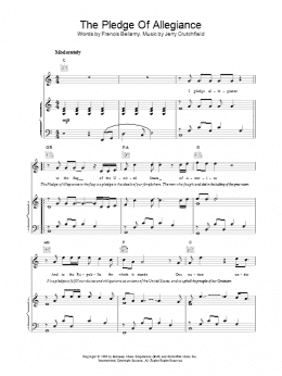 page one of The Pledge Of Allegiance (Piano, Vocal & Guitar Chords)