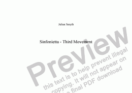 page one of Sinfonietta - 3rd Movement