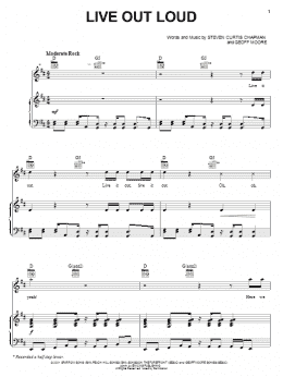 page one of Live Out Loud (Piano, Vocal & Guitar Chords (Right-Hand Melody))