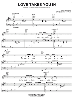 page one of Love Takes You In (Piano, Vocal & Guitar Chords (Right-Hand Melody))