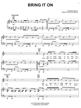 page one of Bring It On (Piano, Vocal & Guitar Chords (Right-Hand Melody))