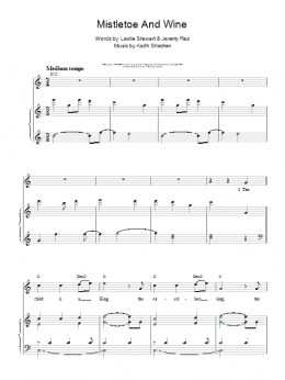 page one of Mistletoe And Wine (Piano, Vocal & Guitar Chords)