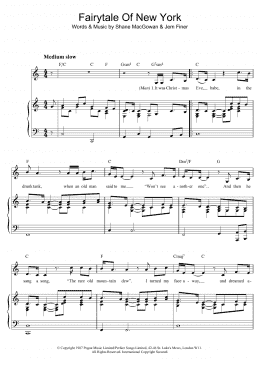 page one of Fairytale Of New York (Piano, Vocal & Guitar Chords)