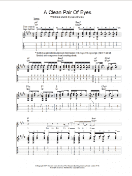 page one of A Clean Pair Of Eyes (Guitar Tab)