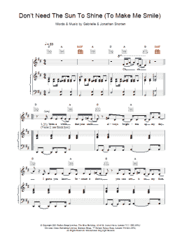 page one of Don't Need The Sun To Shine (To Make Me Smile) (Piano, Vocal & Guitar Chords)