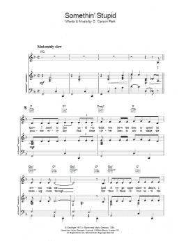 page one of Somethin' Stupid (Piano, Vocal & Guitar Chords (Right-Hand Melody))