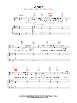 page one of What If (Piano, Vocal & Guitar Chords)