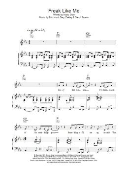 page one of Freak Like Me (Piano, Vocal & Guitar Chords)