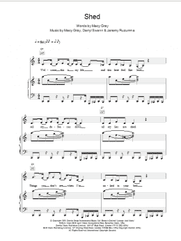 page one of Shed (Piano, Vocal & Guitar Chords)